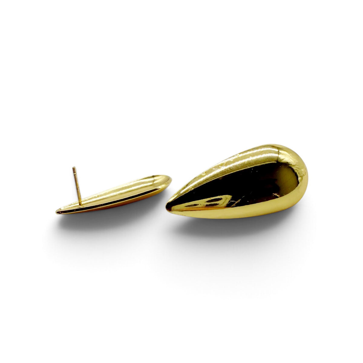 Gold-Plated Stainless Steel Teardrop Earrings – Aurelia