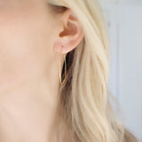 Gold Sterling Silver Hoop earrings • Hoop Earrings • Light weight silver hoop
