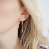 Gold Hoop earrings  • Light weight silver hoop
