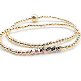 Dainty Gold Stacking Stretch bracelets for Women