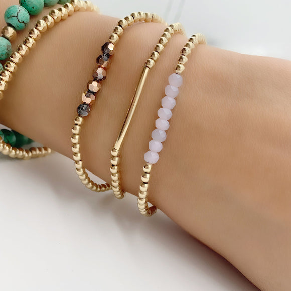 14k Gold filled Dainty Stacking bracelets for Women