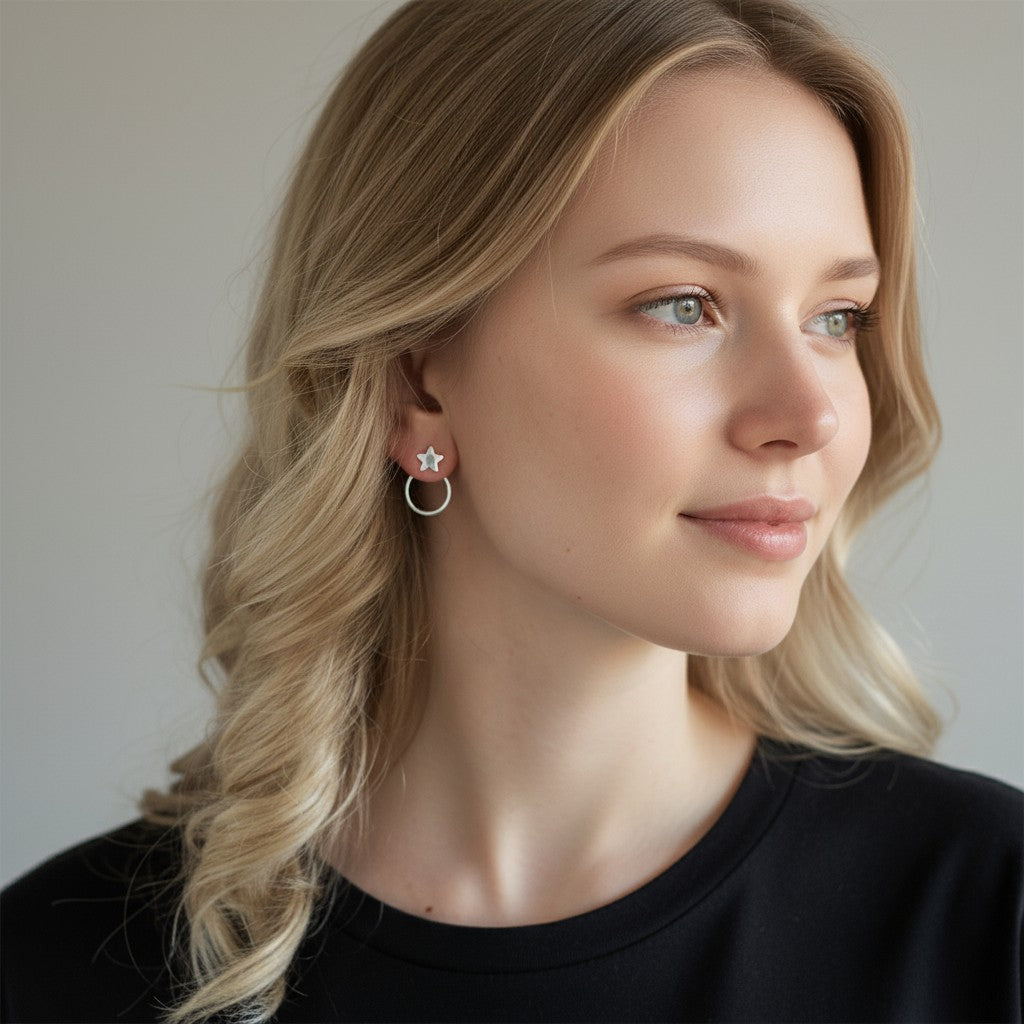 Silver Star Ear Jacket