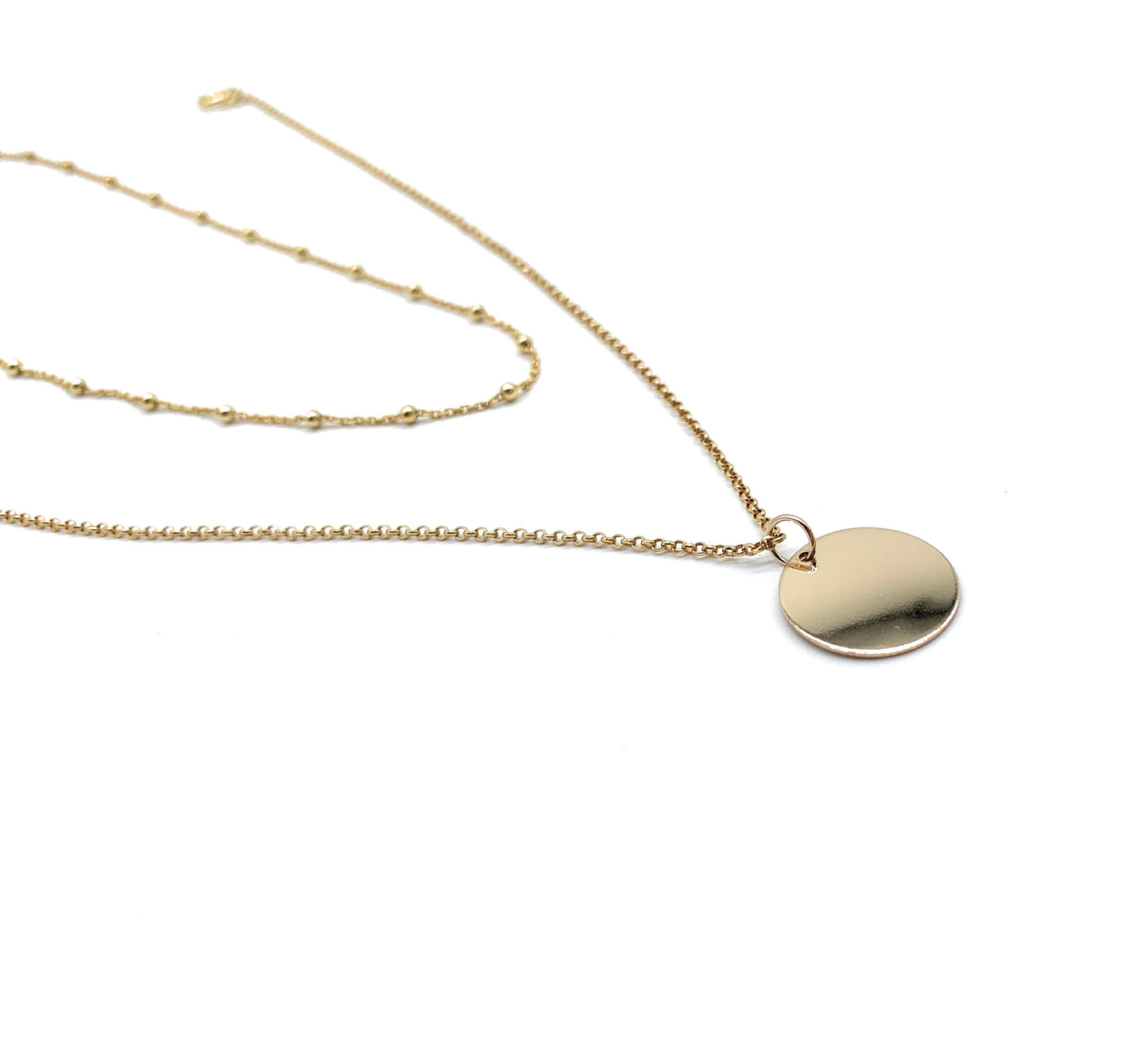 Gold initial necklace