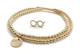 Gold Disc initial bracelet