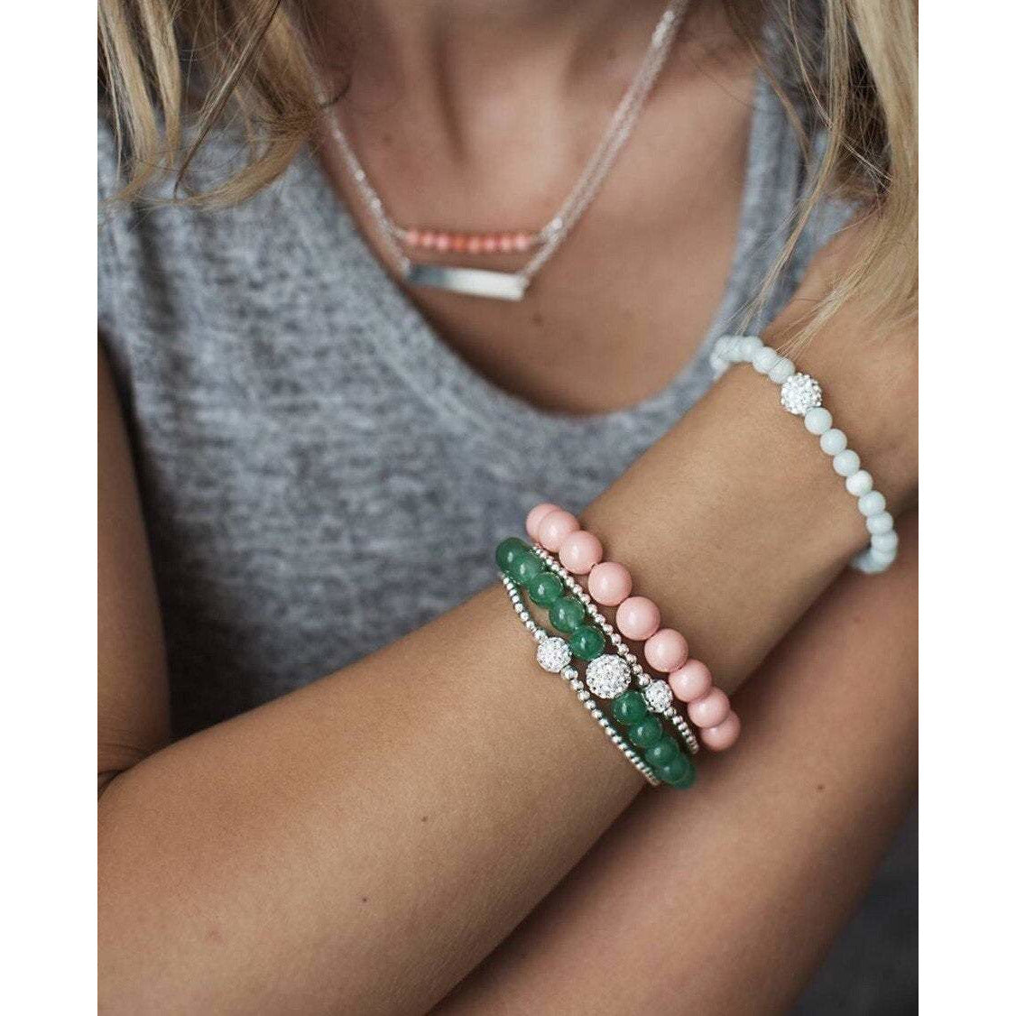 Coral gemstone necklace - Savi Jewelry