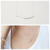 Curved Bar necklace - Savi Jewelry