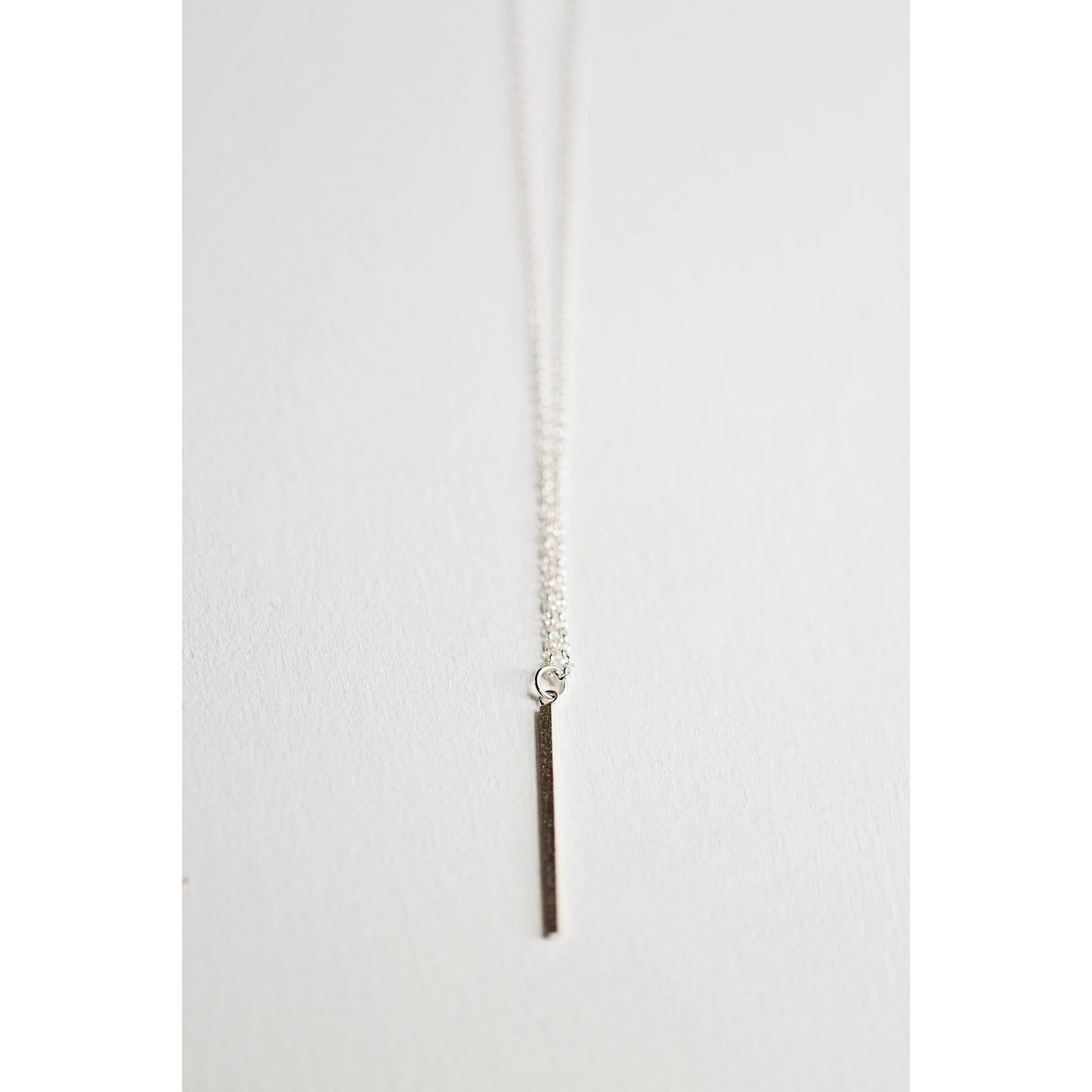 Skinny vertical bar necklace - Savi Jewelry
