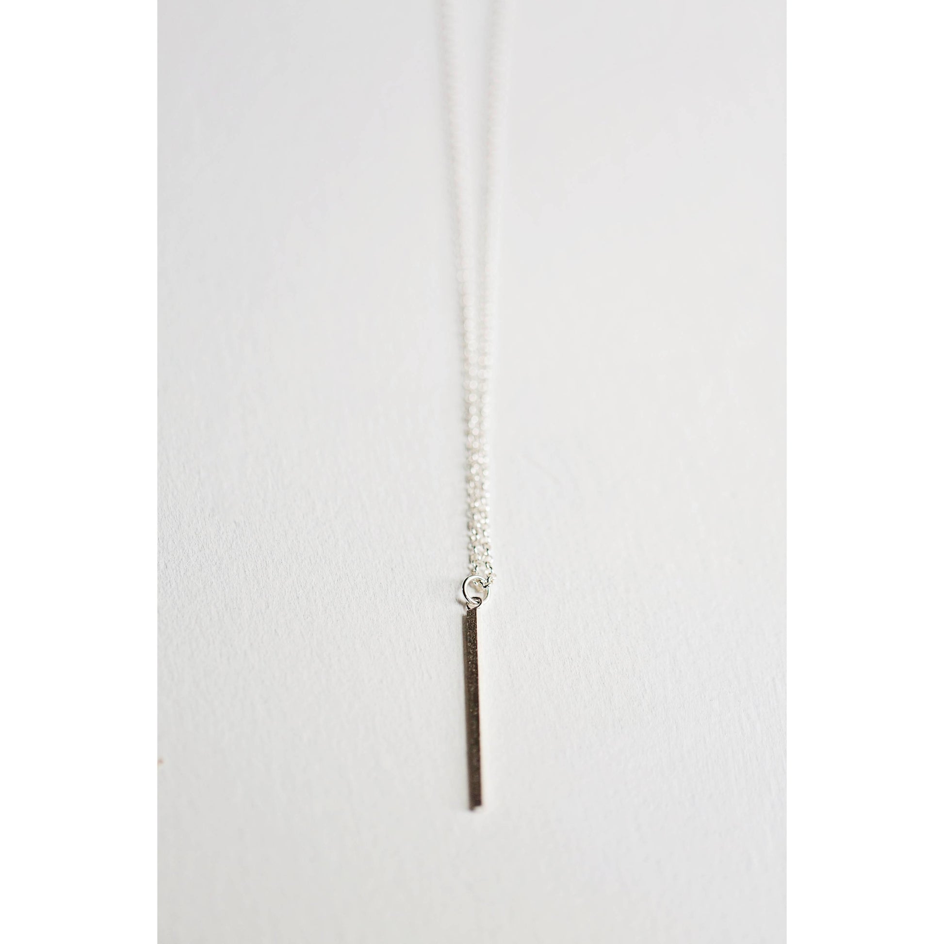 Skinny vertical bar necklace - Savi Jewelry