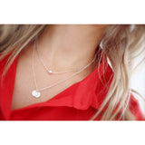 Silver initial necklace - Savi Jewelry