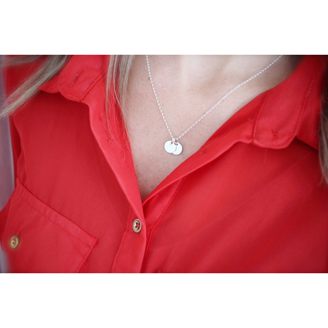 Silver initial necklace - Savi Jewelry