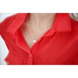 Silver initial necklace - Savi Jewelry