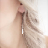 Pearl Ear Threaders - Savi Jewelry