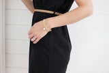 Gold Disc initial bracelet - Savi Jewelry