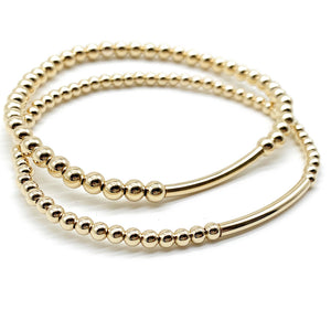 Gold beaded bracelet