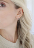 Tiny circle ear jacket - Savi Jewelry
