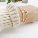 Initial lock charm bracelet