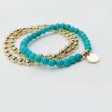 Turquoise gold  bracelet