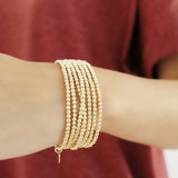 Gold Disc initial bracelet - Savi Jewelry