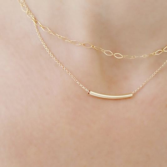 Gold Bar Necklace - Savi Jewelry