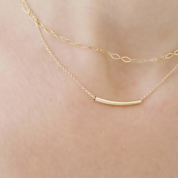 Gold Bar Necklace - Savi Jewelry