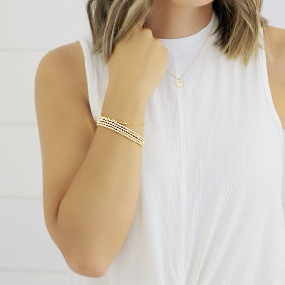 Minimalist Gold bracelet stack - Savi Jewelry