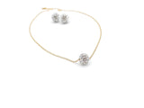 Gold Sparkle ball necklace