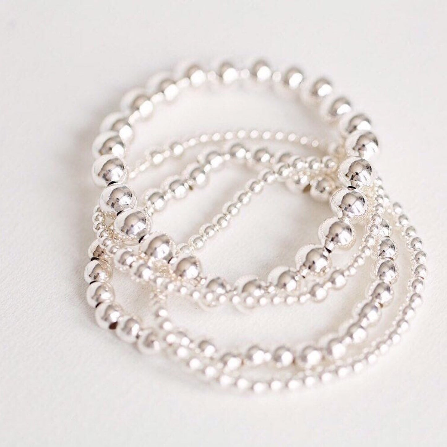 Large silver ball bracelet - Savi Jewelry