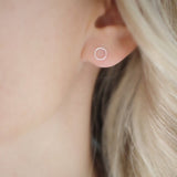 Dainty Circle Stud Earrings