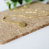 Dainty gold initial necklace - Savi Jewelry