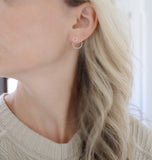 Tiny circle ear jacket - Savi Jewelry