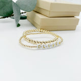 14k Gold filled letter bracelet - Savi Jewelry