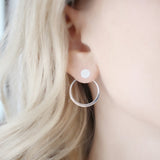 Circle ear jacket - Savi Jewelry