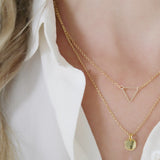 Dainty Gold triangle necklace - Savi Jewelry