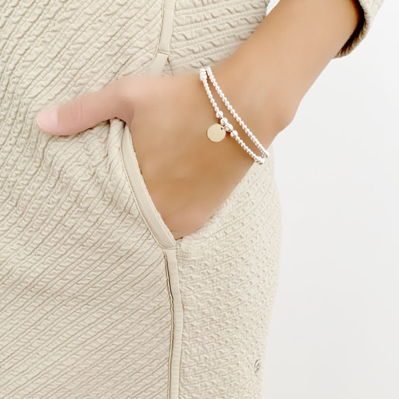 Gold initial bracelet - Savi Jewelry