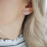 Minimalist feather stud - Savi Jewelry