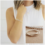 Minimalist Gold bracelet stack - Savi Jewelry