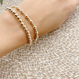 Gold beaded bracelet - Savi Jewelry
