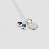 Birthstone Initial Necklace - Savi Jewelry