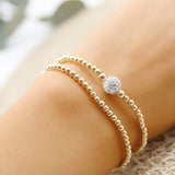 Gold crystal bracelet - Savi Jewelry