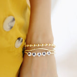 14k Gold filled letter bracelet - Savi Jewelry