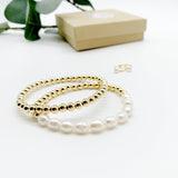 Dainty Gold pearl bracelet