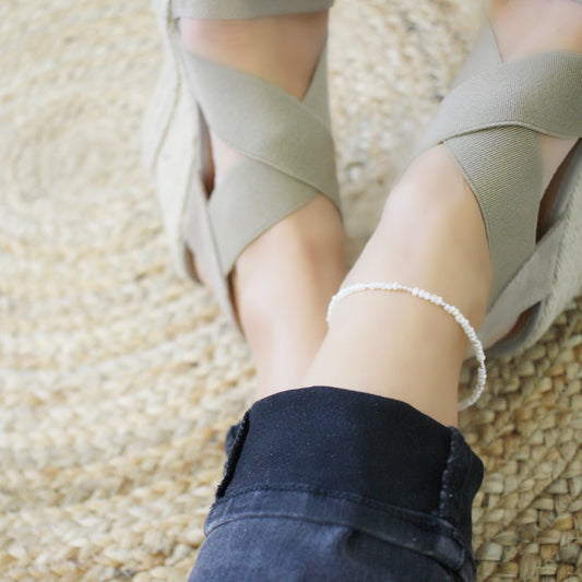 Fresh water pearl anklet - Savi Jewelry