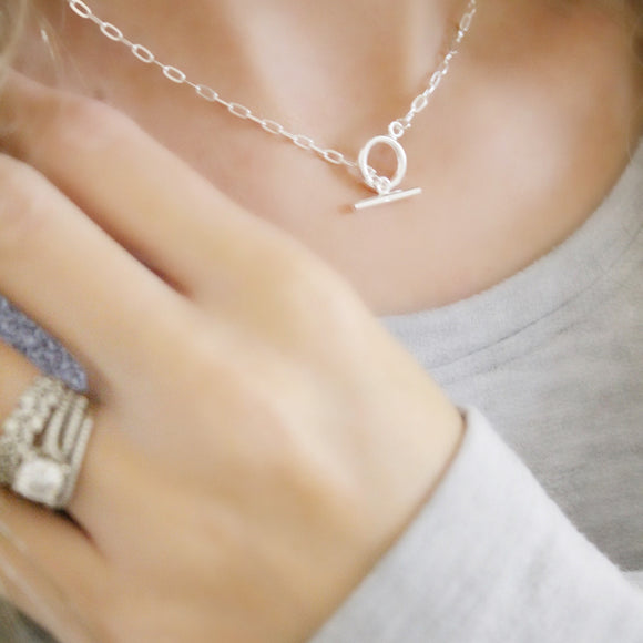 Silver Toggle Necklace