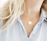 Gold initial necklace - Savi Jewelry