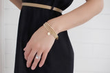 Gold Disc initial bracelet - Savi Jewelry