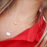 Tiny initial necklace - Savi Jewelry