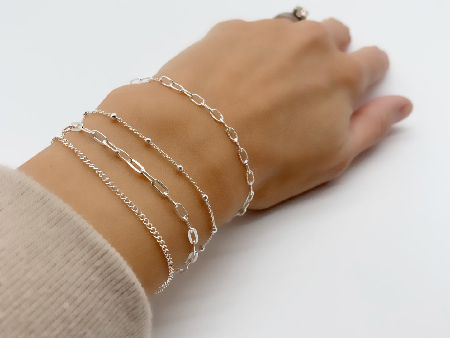 Silver chain bracelet