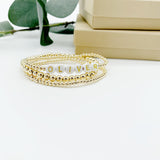 14k Gold filled letter bracelet - Savi Jewelry