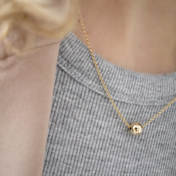 Gold Ball necklace - Savi Jewelry