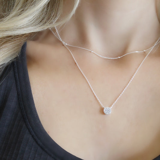 Silver Choker necklace set